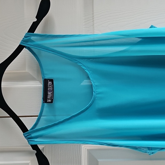 NWOT The Pyramid Collection Sleeveless Asymettrical Hem Lightweight Tunic Large - Picture 5 of 13